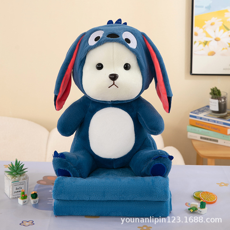 모자 곰 스티치 블루