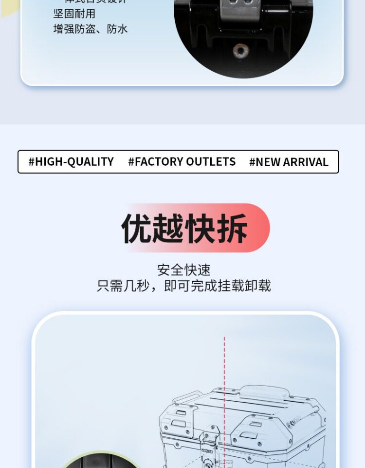 Wanlihao electric vehicle trunk is suitable for Ninebot Cz90 scooter trunk modification accessories C85c storage box
