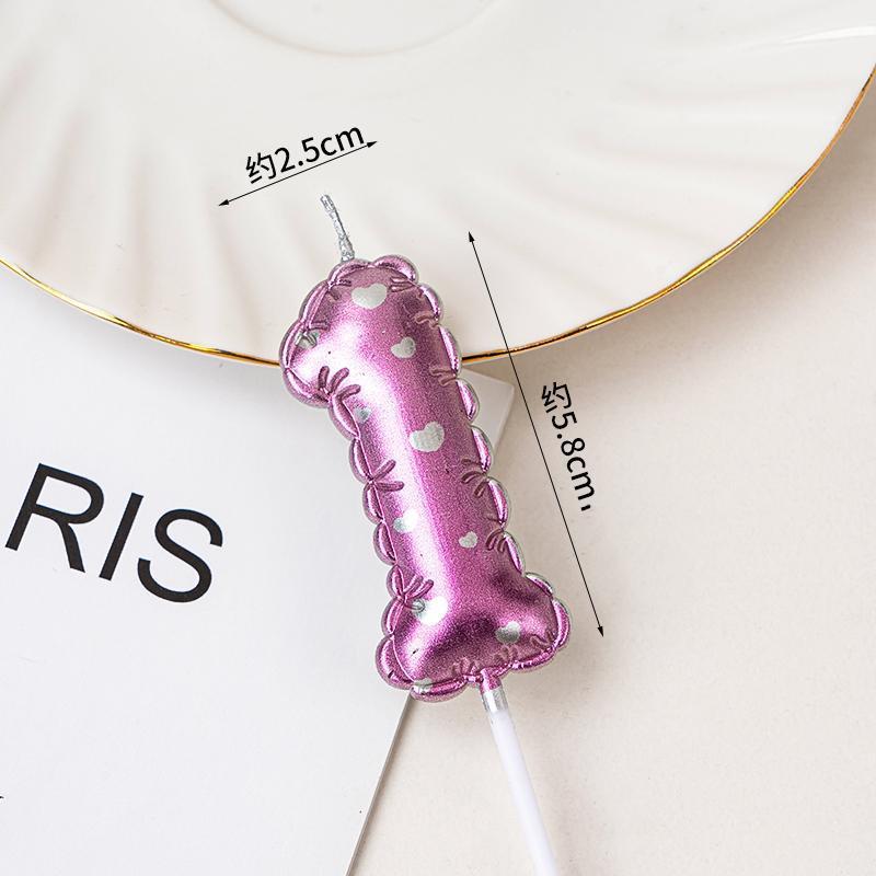 Ins velas de cumpleaños coreanas horneado pastel decoración decoración globo vela digital complemento vela rosa vestir