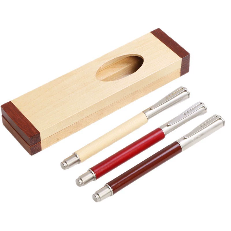 (Cross-border trading), metal rollerball pen from natural wood for office, stationery, set, neutral style, Birthday gift