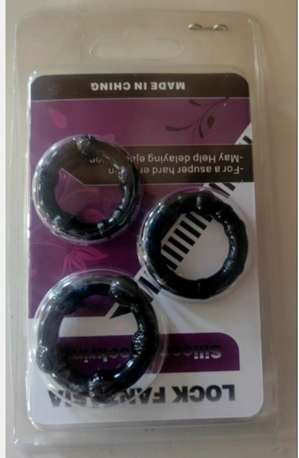 Snowflake Locking Delay Ring Set, 3-Pack TPE Cock Rings, Transparent — detail image 8
