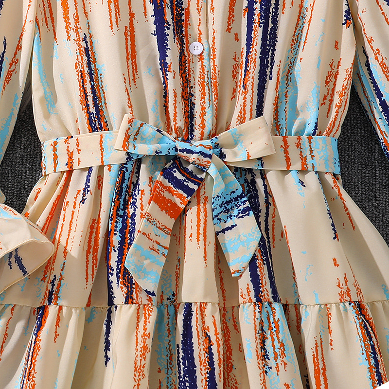 Mädchen Midi Kleid Mit Batikmuster Für Den Herbst_voghion.com