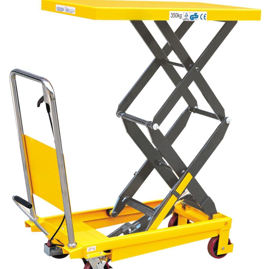 小型剪叉式手动模具平板车手推车液压升降平台平台车移动式升直营