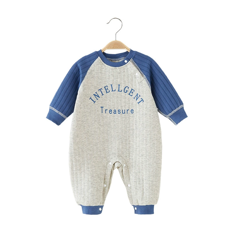 Quilted children's demi-season keep warm winter bodysuit for new born