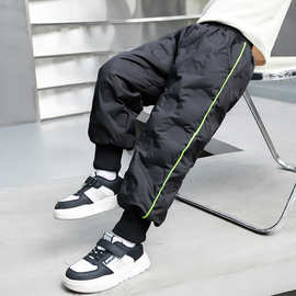 男童羽绒裤白鸭绒一条过冬儿童羽绒棉裤女童保暖裤子宝宝东北外穿