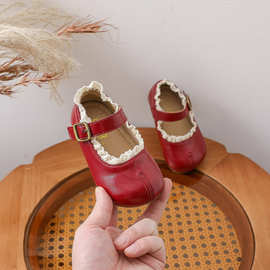 2025新款春秋季女宝宝小皮鞋1一2岁小童公主防滑软底婴儿学步鞋子