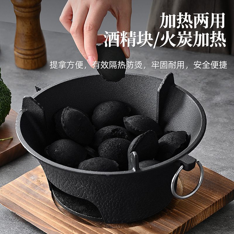 鋳鉄オーブン家庭用囲炉煮茶セット木炭焼肉庭園グリル屋外携帯無煙ストーブ|undefined