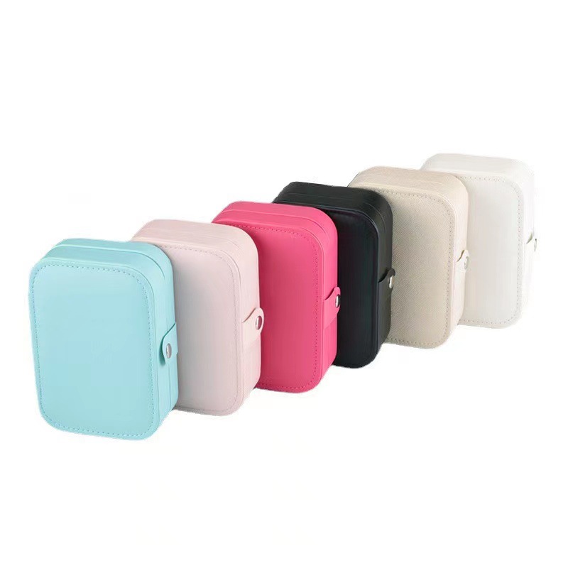 1 Piece Fashion Solid Color Pu Leather Jewelry Boxes