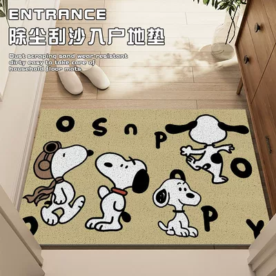 for Entrance and Doorway, Avtomobil döşəmə paspasları - multi-image-letter-snoopy-4060cm-square-wire-circle