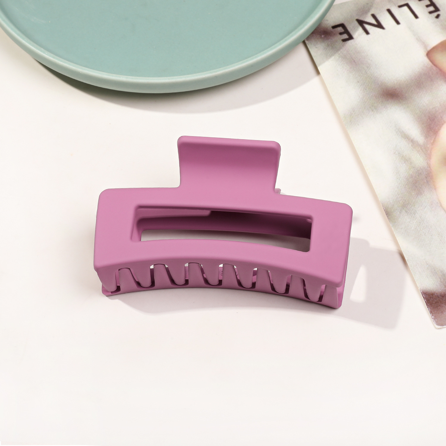 8.5cm 사각 반투명 퍼플 레드 38