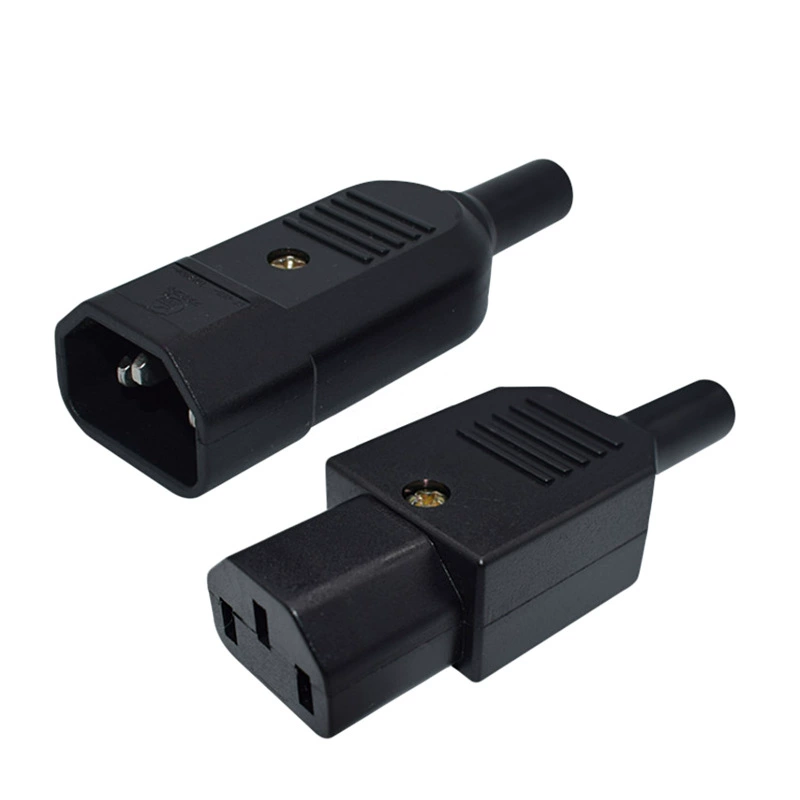 Полностью медная утолщенная 16A штекер C14 три вертикальных штекера с защитной катушкой Корпус двигателя трехколесного аккумулятора