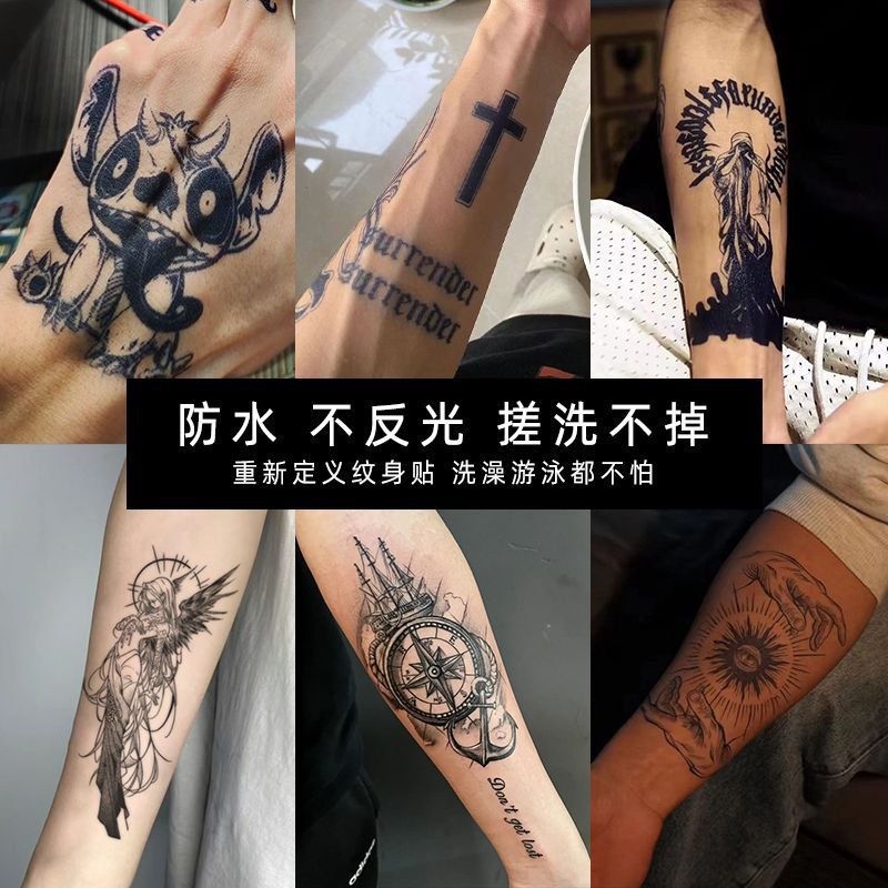 Men's high-end herbal tattoo stickers for the upper arm, women's thigh waterproof long-lasting realistic forearm arm stickers, semi-permanent Men's high-end herbal tattoo stickers for the upper arm, women's thigh waterproof long-lasting realistic forearm arm stickers, semi-permanent