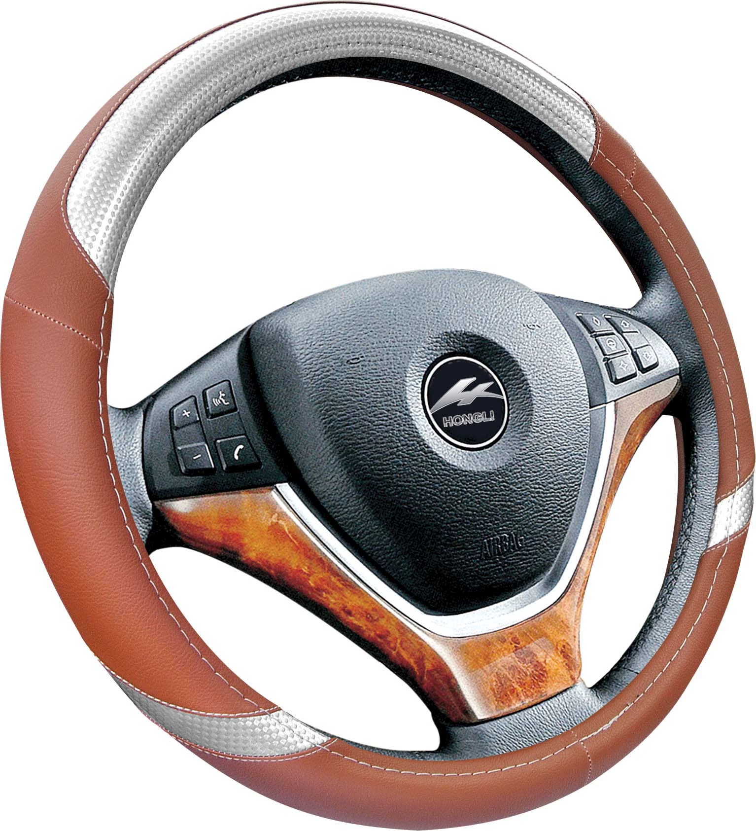 Крышка рулевого колеса автомобиля кожаная крышка рулевого колеса PU искусственная кожа крышка ручки автомобиля Внешняя торговля