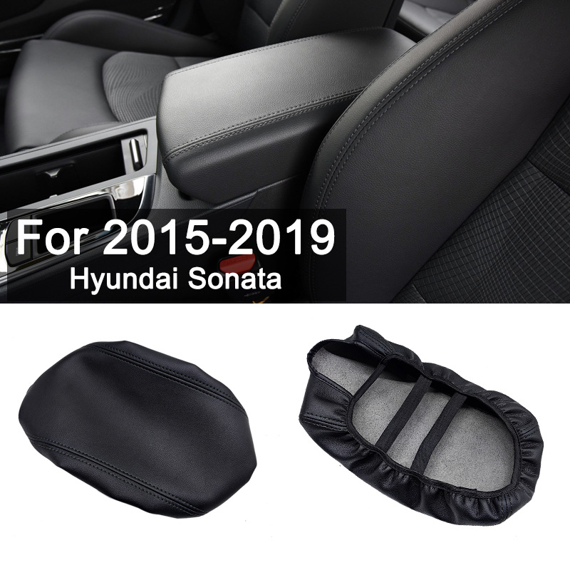 Suitable for 2015-2019 Hyundai Sonata Nine Modified Armrest Box Leather Cover Non-disassembly Straight Cover Easy to Install