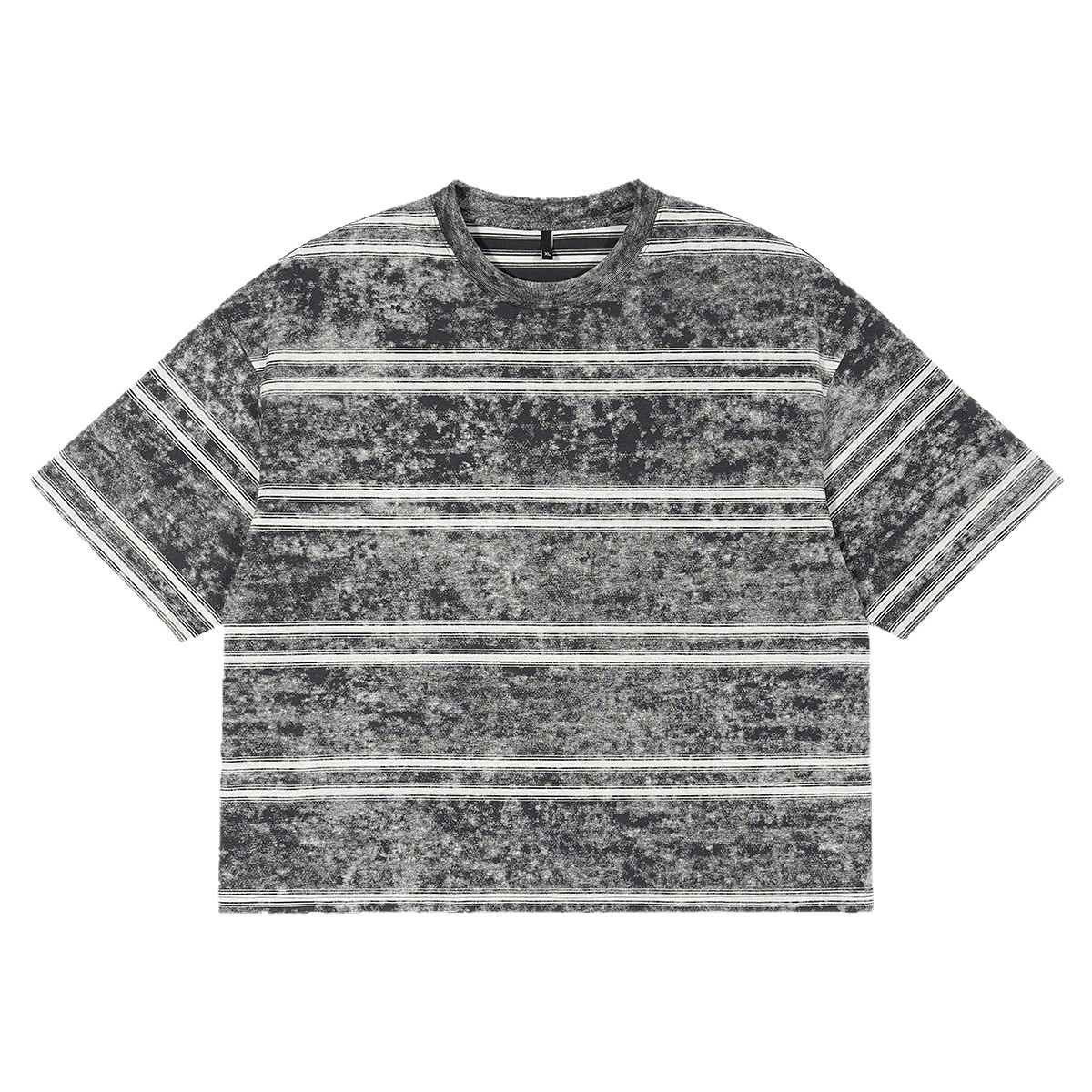 ETAI ropa de hombre marca de moda de verano de mangas cortas vintage camiseta a rayas corta versión suelta estilo casual versátil