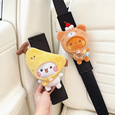 Anti-Wear Clothing for Car Seatbelts, Seat belt shoulder pad - a-pair-of-bear-ice-silk-shoulder-pads-3