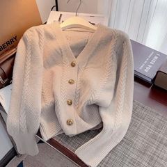 Xiaoxiangfeng ジャケット女性の怠惰なスタイル V ネックソフトワックスニッチセーターカーディガン女性の春と秋の新しい気質ニットトップ
