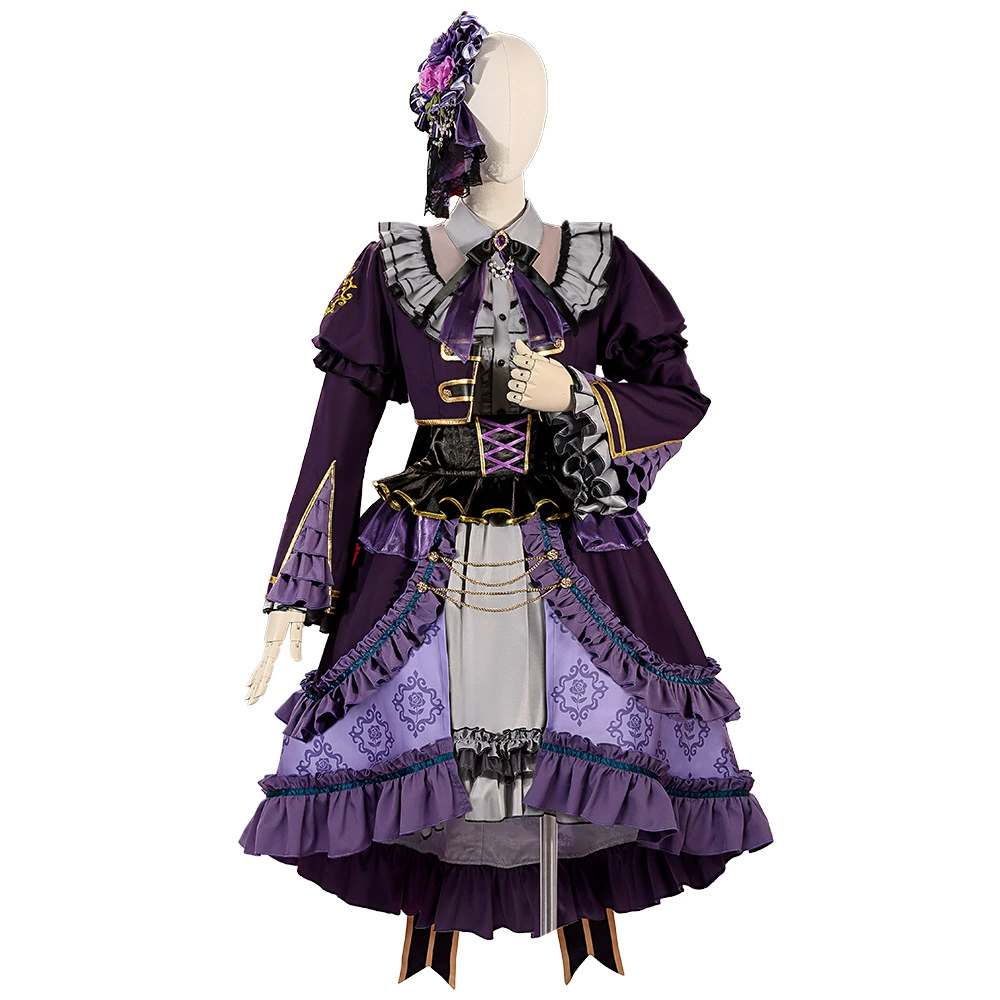Костюм женская юбка из аниме игры по мотивам Bangdream Roselia Minato Yukina 2D костюм female CG1880