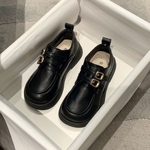 女童皮鞋新款中学生小童春秋休闲批发单鞋小女孩公主鞋豆豆鞋韩版