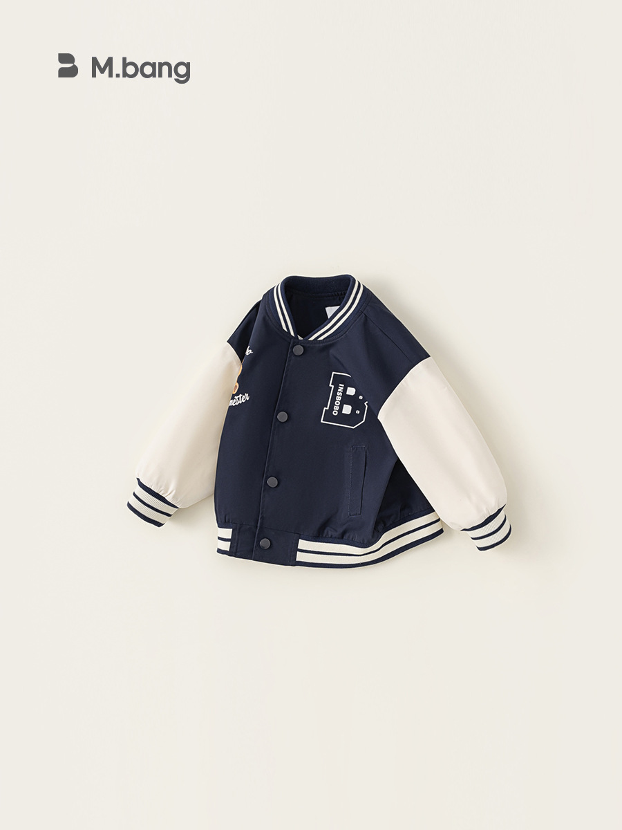 Yoobao ropa infantil estilo americano uniformes de béisbol de la escuela para niños 2025 primavera nueva chaqueta de color de los niños Cardigan chaqueta