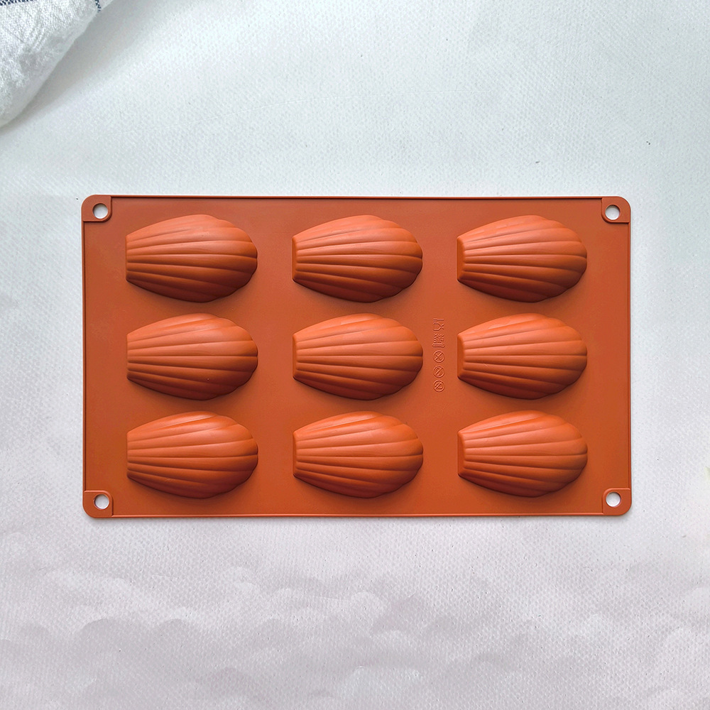 Silicone 9 conchas 9 molde de chocolate diy Madeleine pudín dulces galletas molde de pastel