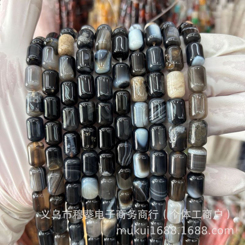 8 × 12 ミリメートル天然石ラウンドエッジ円筒バレルビーズ DIY ブレスレットネックレスジュエリーアクセサリー半完成ビーズ卸売|undefined