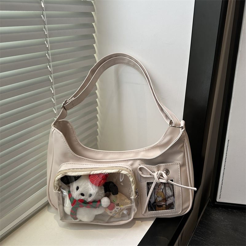 2026 New Japanese-Style Ita Bag Single-Shoulder Crossbody Bag with Anime Texture, Small Capacity, Suitable for Daily Commuting, Transparent Bag for Women