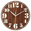 12 -inch personalized round night light wood clock creative wood grain design clock home decoration clock watch factory wholesale