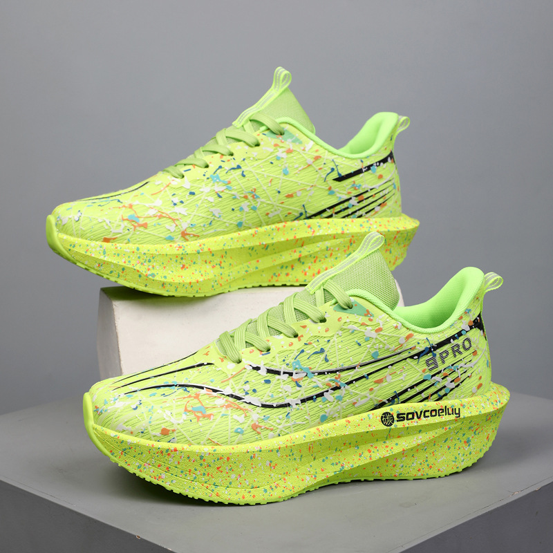 Cross-Border New Large Size Youth Professional Marathon Running Carbon Plate Couple Shoes Running Shoes Luminous Fashion Sports Shoes