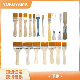 Factory direct round head wooden handle small brush small brush painting brush barbecue brush bristle brush