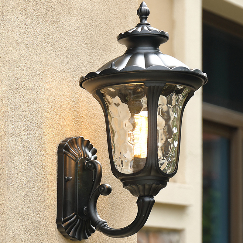 European Style Outdoor Villa Garden Wall Lamp Rust-proof Rainproof Thickened Wall Lamp Corridor Balcony Aluminum Wall Lamp