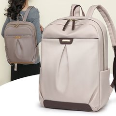 雙肩包女士2024新款韓版商務通勤電腦背包時尚簡約牛津布學生書包