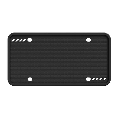 Amazon Silicone License Plate Holder American License Plate Frame American Standard Car License Plate Holder Protective Cover Car Brand Photo Holder (License plate holder/license plate holder) - silicone-license-plate-cover-black-leaflet