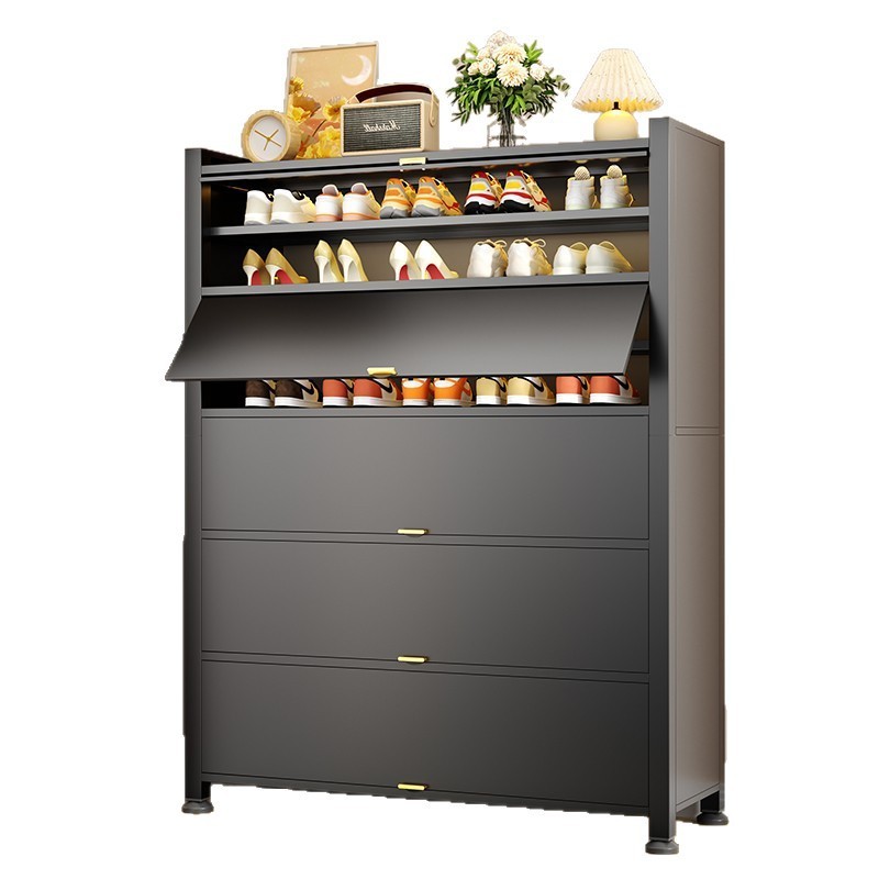 家庭用玄関スチール靴キャビネット大容量防塵靴ラック屋内玄関ドア玄関キャビネット廊下多層収納キャビネット|undefined