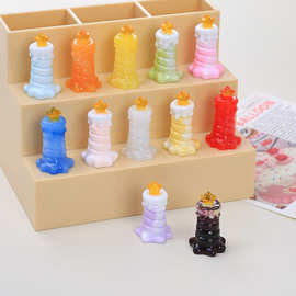 立体星星顶蜡烛创意手工diy奶油胶配饰树脂小配件饰品材料包批发