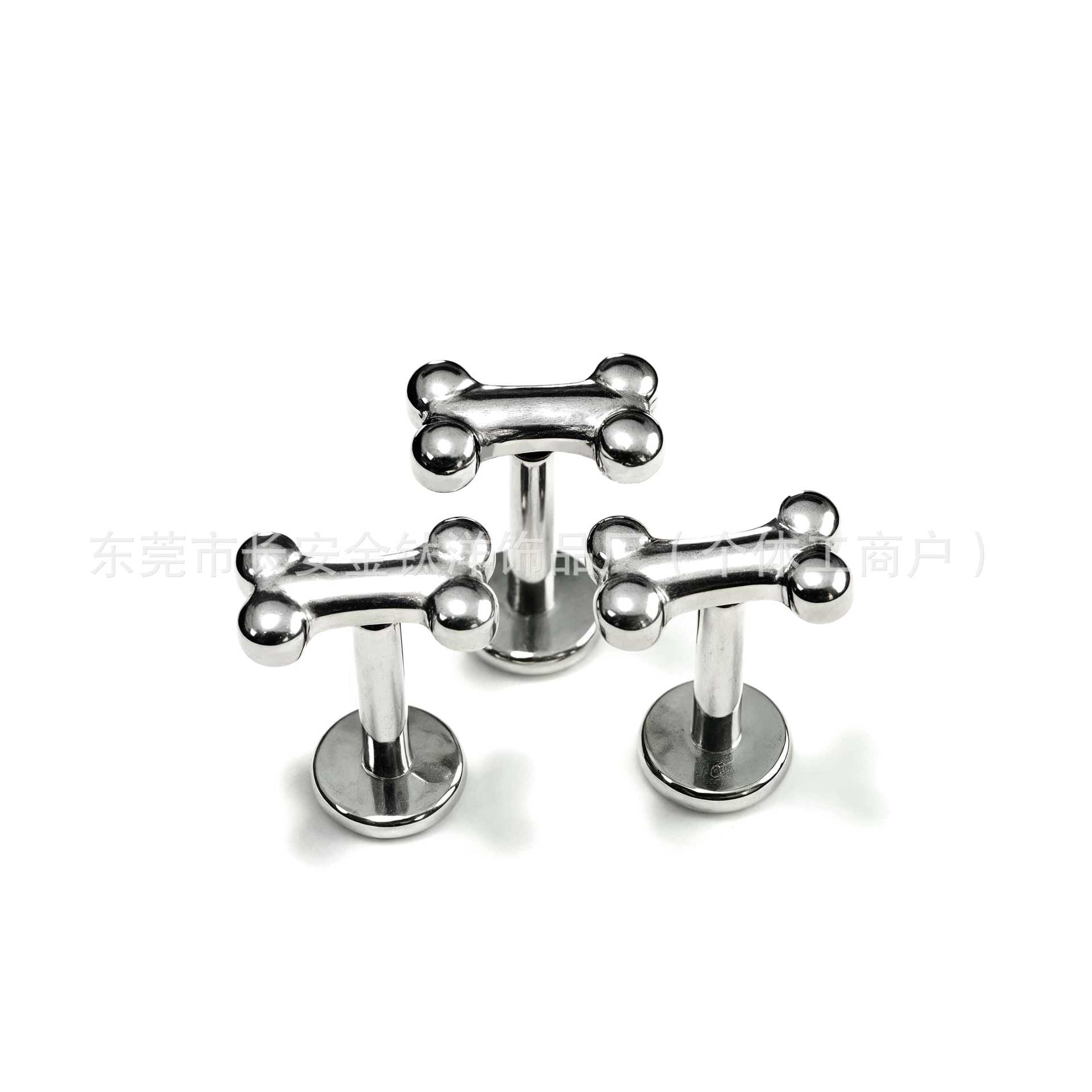 F136 Titanium Smooth Dog Bone Bar Ear Studs Nose Studs Cartilage Studs G23 Titanium Alloy Body Piercing Jewelry Cochlear Studs detail image 8