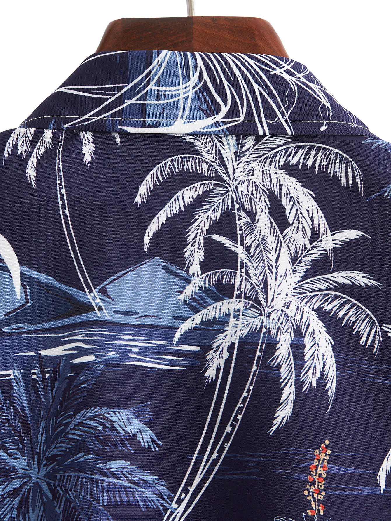 2024 Fashion Casual Beach Style Digital Printed Short sleeved Shirt_voghion.com