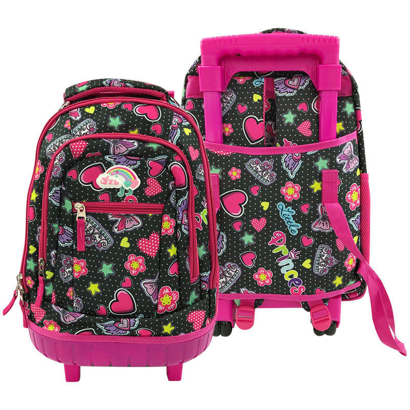 Mochila escolar con barra de tracción para estudiantes de primaria, fábrica de origen de comercio exterior, niños y niñas, reducción de la carga, mochila coreana, mochila impermeable al por mayor