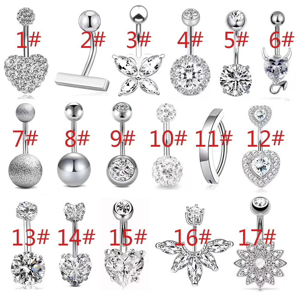 Fashion European Cross-border Stainless Steel Piercing Jewelry, Short Multi-piece Rings, Studs, Butterfly And Easy To Wear_voghion.com