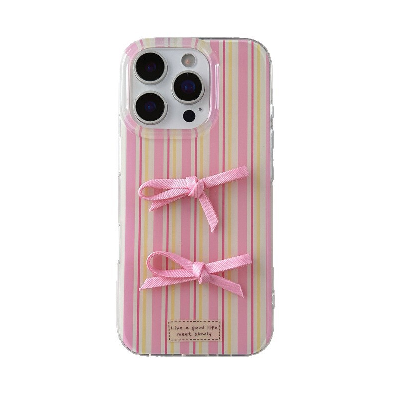 ins风立体蝴蝶结少女心适用iPhone16苹果15ProMax/14手机壳13新款|undefined