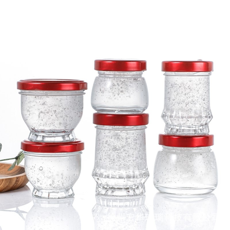 批发玻璃鲜炖燕窝分装瓶家用可蒸煮密封蜂蜜罐酱菜果酱瓶花胶杯