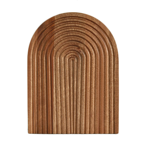 Japanese wave pattern tray Ins style bread plate wooden fragrance ornament Udine wood afternoon tea snack plate