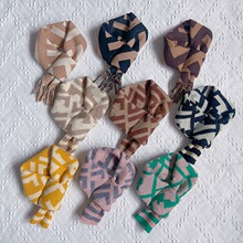 网红狗狗围巾可调节宠物针织秋冬保暖潮牌雪纳瑞法斗围兜猫咪围脖