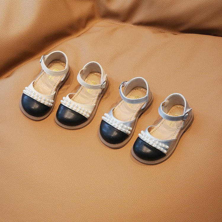 Καλοκαίρι 2023 Νέα, Ευέλικτα, καθημερινά παιδικά παπούτσια με σόλα Princess με μονόχρωμο δέρμα για κορίτσια_voghion.com