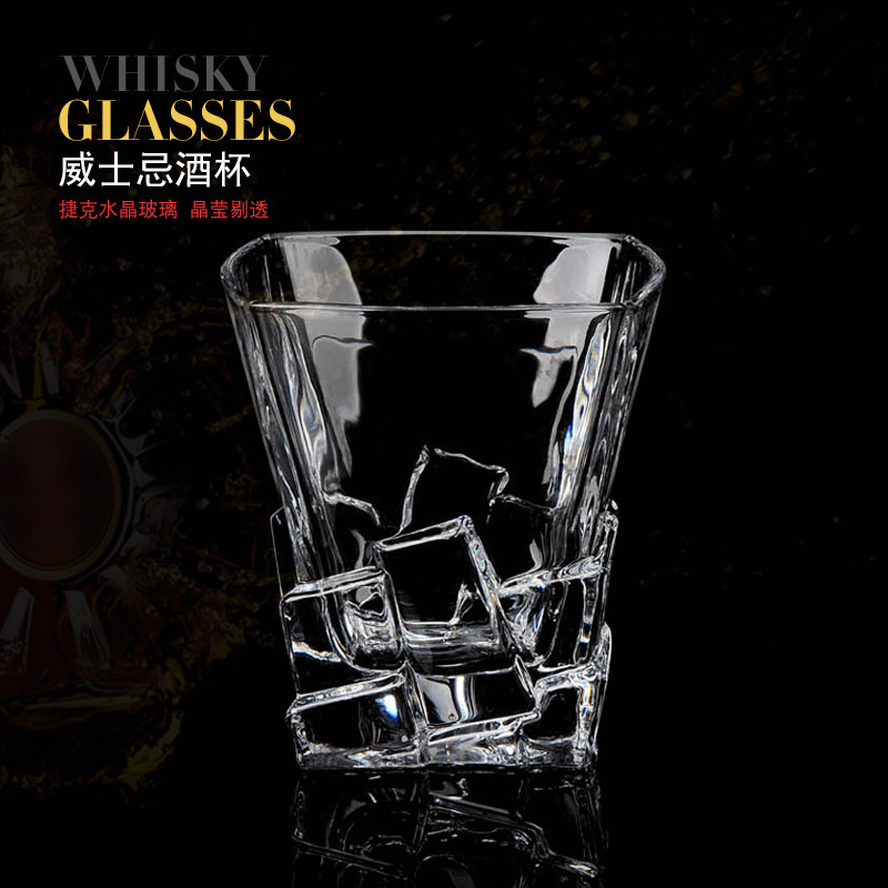 Vaso de vinos de Amazon suministro de vidrio de cristal creativo europeo Vaso de vinos de vinos de whisky de cerveza de bar