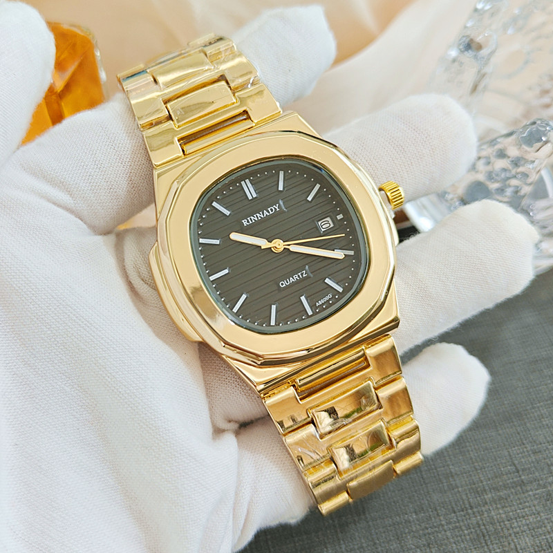 Foreign Trade New High-End Square Steel Band Men's Watch Trendy Fashion High-Value Calendar Men's Quartz Watch