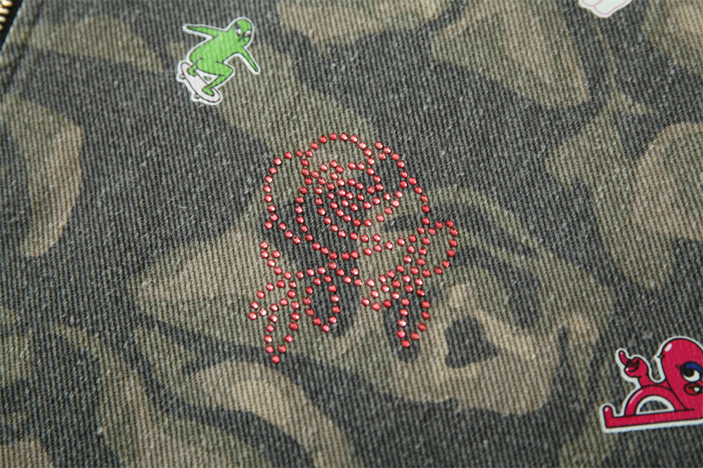 Giacca con cappuccio patchwork mimetica vintage da uomo e da donna, stile punk, vestibilità ampia, effetto consumato, per abbigliamento casual da strada, taglie dalla M alla 2XL_voghion.com