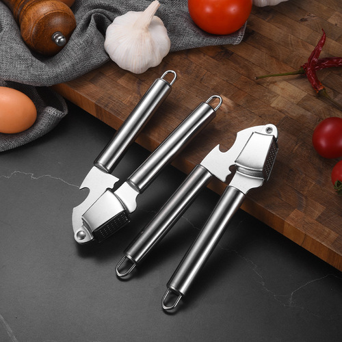 Stainless steel garlic press multifunctional manual garlic peeler garlic masher kitchen gadgets
