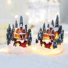 クリスマス装飾品樹脂家発光装飾品クリスマス微景観クリスマス小さな家クリスマスプレゼントのアイデア