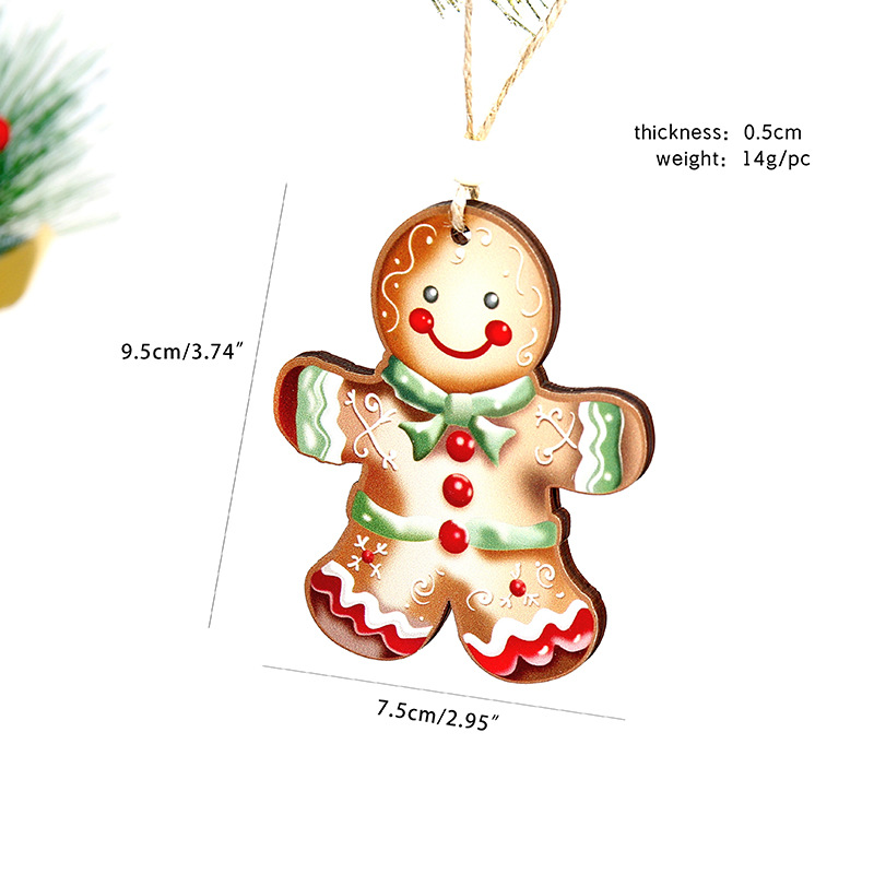 Decoraciones de Navidad de madera colgante decoración del hogar festivales artesanía de madera colgante colgante de árbol de Navidad